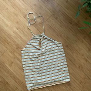 PacSun 70’s crop top, backless and ties at neck